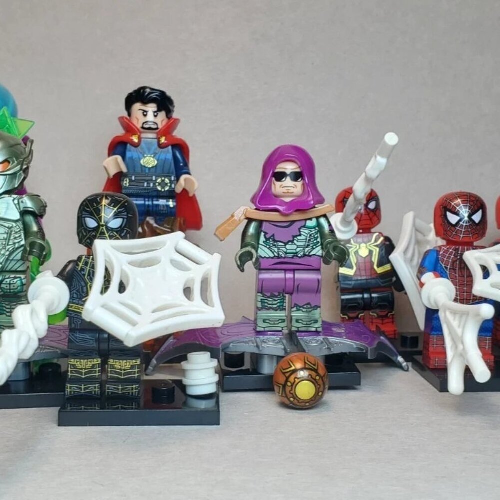 Custom Printed MOC MCU Spider-Man VS. Green Goblin Minifigures 8 Pack